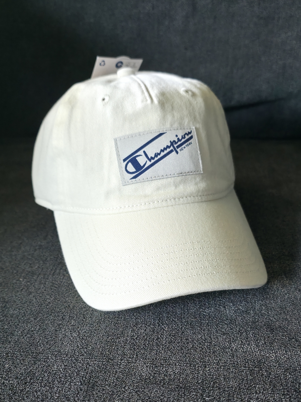 NWT Champion White New York Box Logo Dad Hat Adjustable Strapback